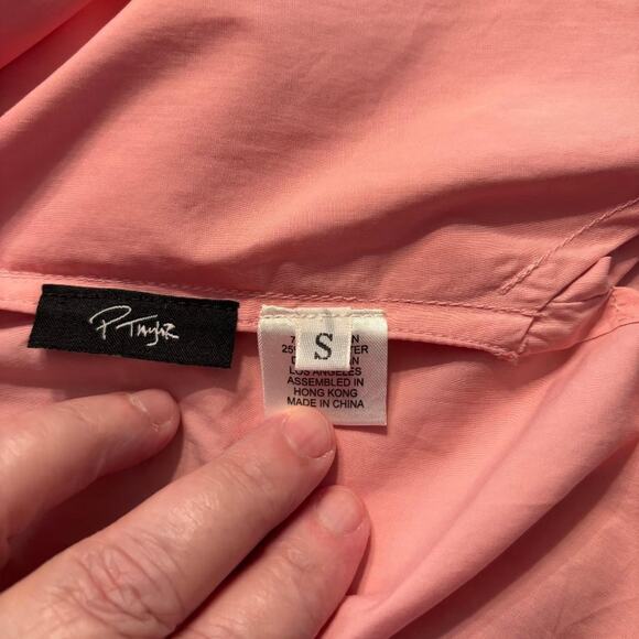 P Taylor Tunic Shirt,Long Sleeve,Peach, Women's Size S, Snap Buttons - Picture 4 of 10